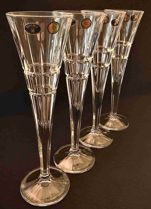 Crystal Bohemia Dover Crystal Champagne Flute Set 6-Piece 160 ml