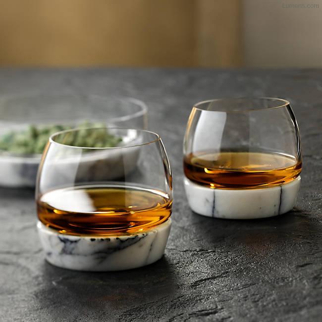 Chill Whisky Tumbler with Marble Base