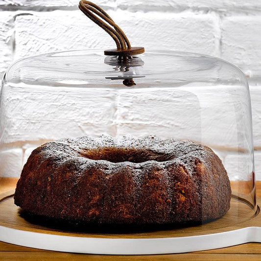 Gazebo Cake Dome Clear with Wooden Base