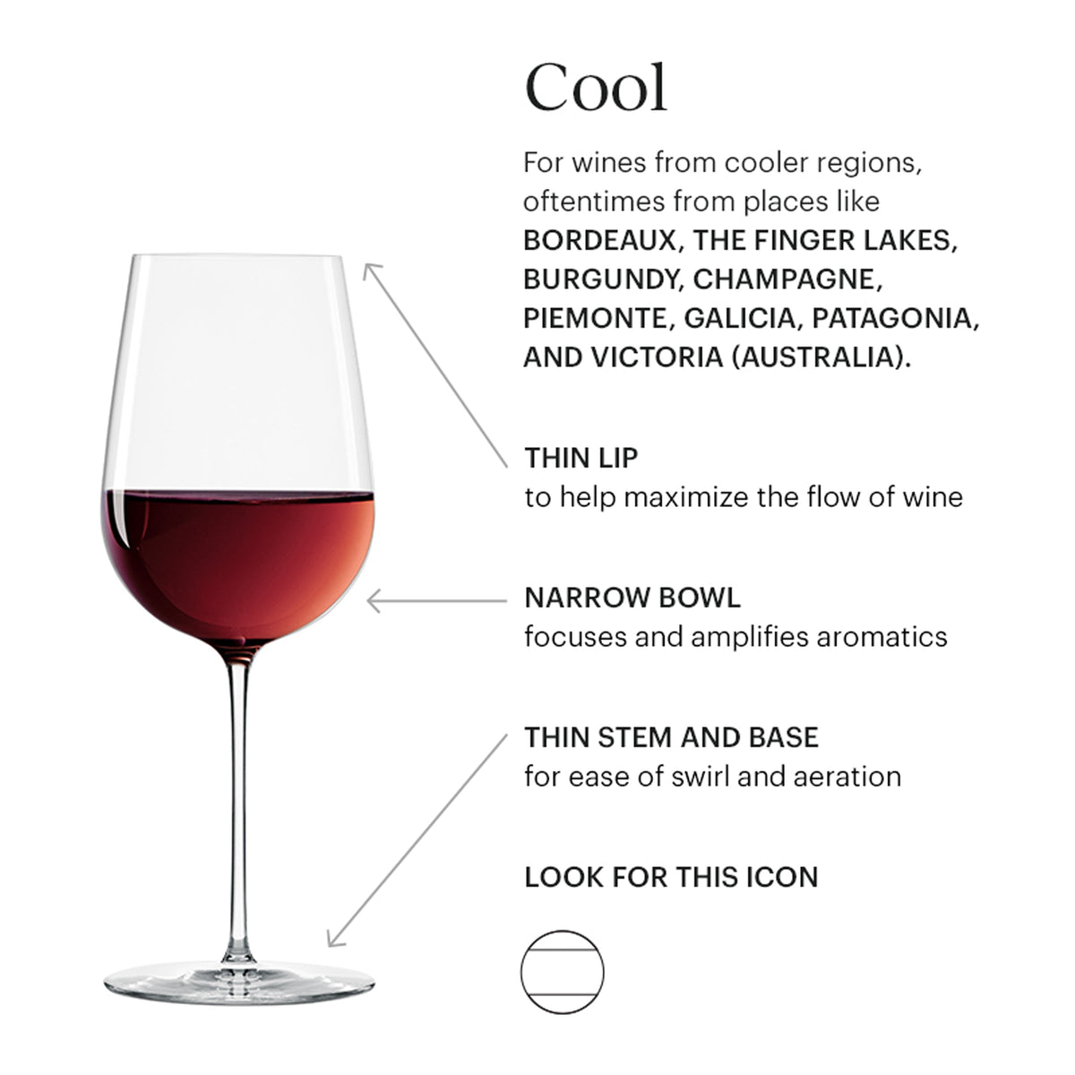 Lenox Tuscany Victoria James Signature Series Cool-Region Wine Glasses Set of 2