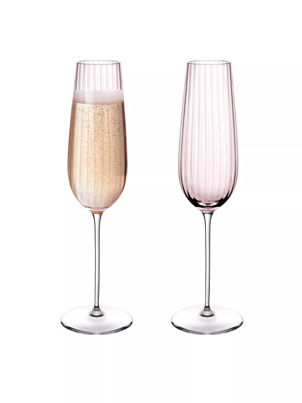 Round Up Dusty Rose Set of 2 Champagne flute