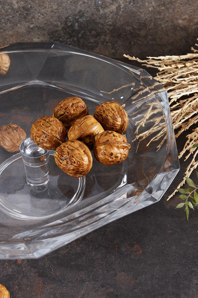 Reflection Crystal Serving Plate with stem