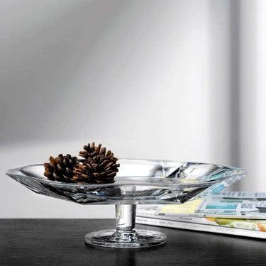 Reflection Crystal Serving Plate with stem