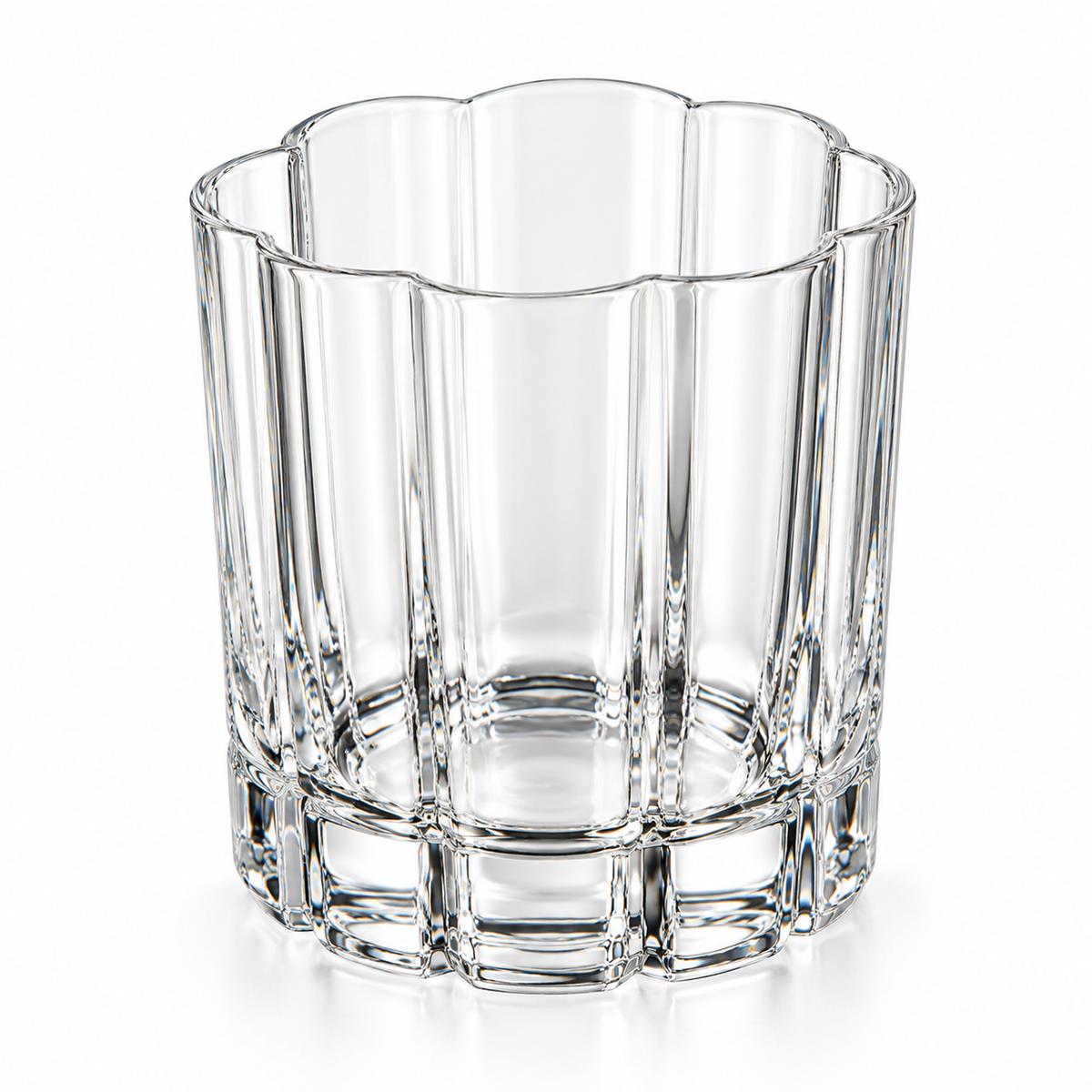 6 Pc Ribbed Double Old Fashioned Glass Set 380ml