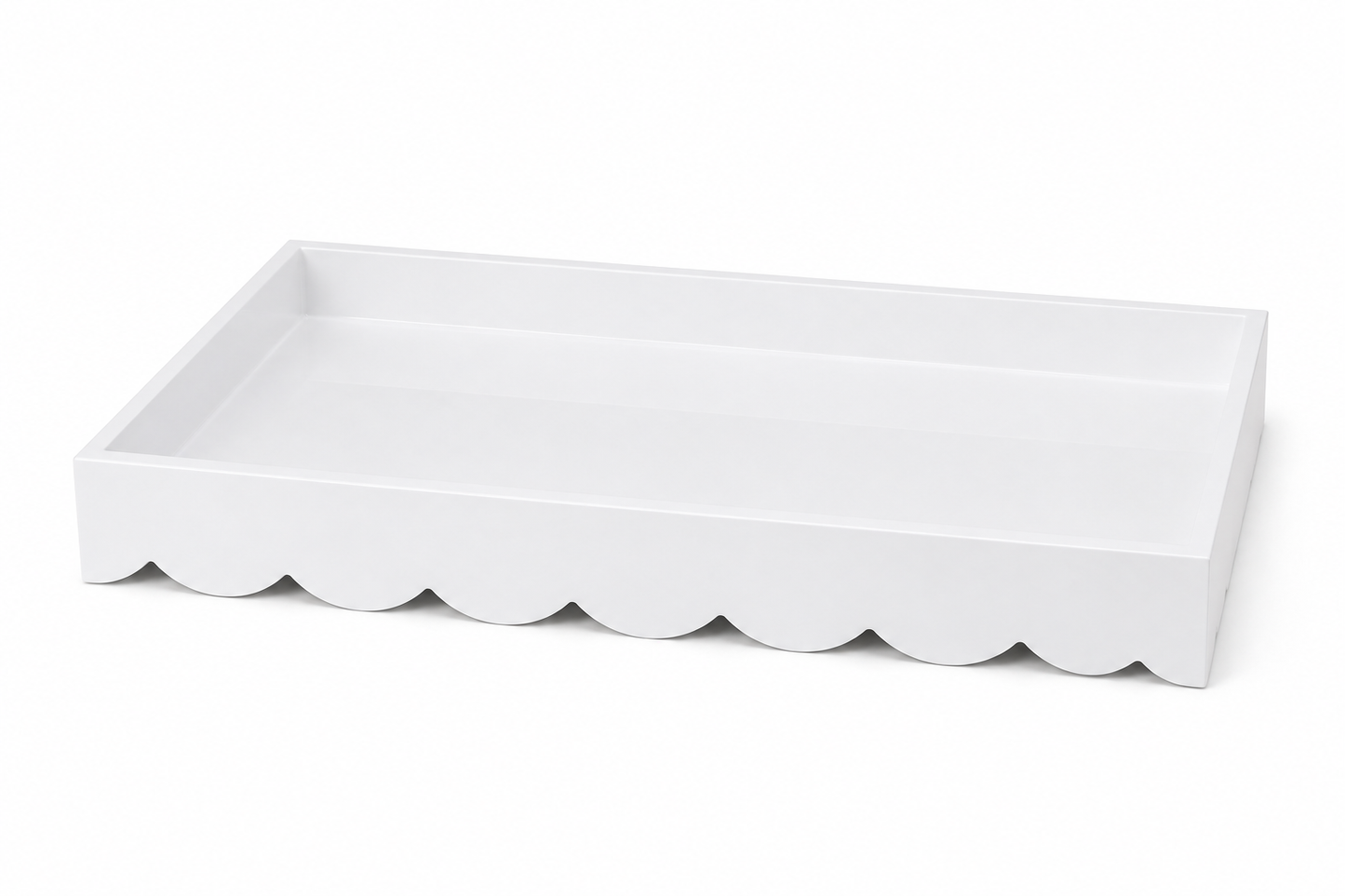 Square Wavy Edge Wooden Tray (Large)