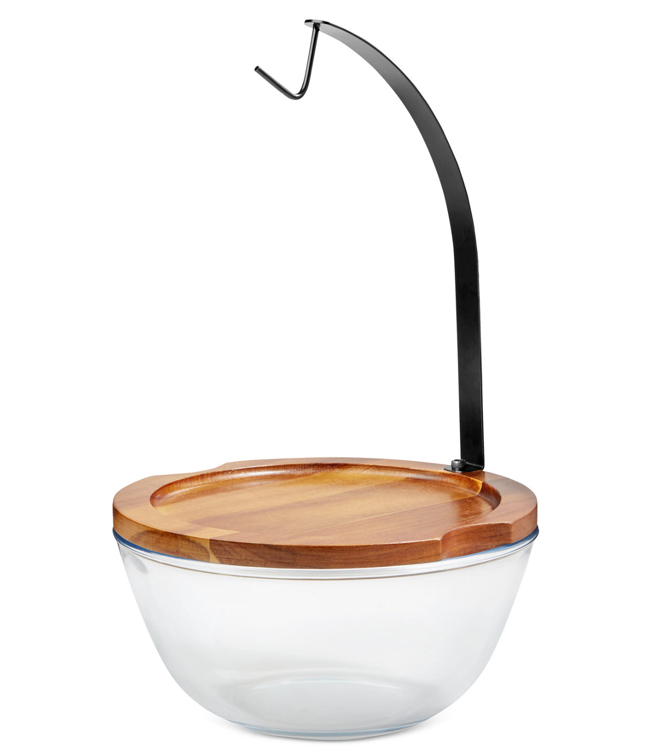 The Cellar Wood & Glass Fruit Bowl with Banana Hook