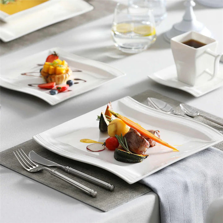 Malacasa Flora Porcelain Dinnerware Set (Service for 6)