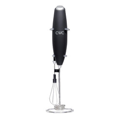 CWC Ultra-High-Speed Egg Beater with Double Whisk and Detachable Milk frother - Includes Convenient Stand, Black