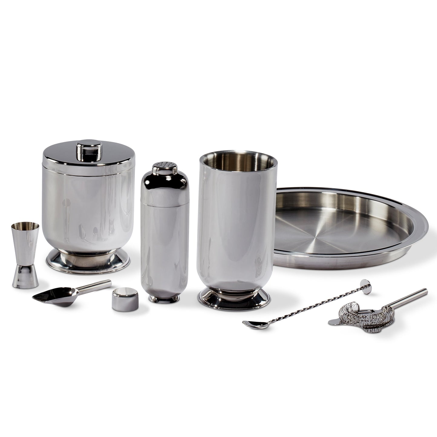 Wine Enthusiast 8 Pcs Double Wall Pedestal Bar
