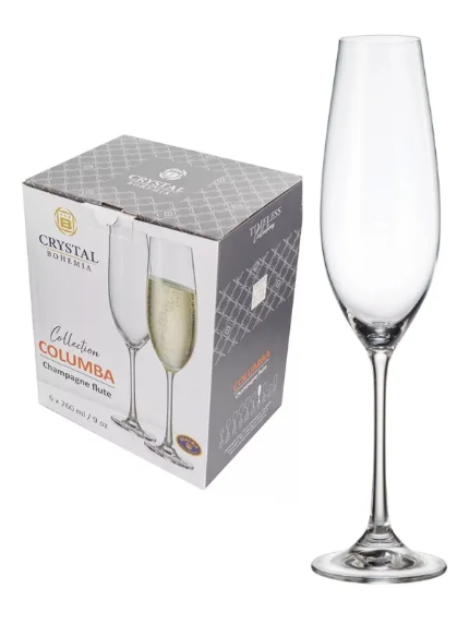 Crystal Bohemia Columba Champagne Flute