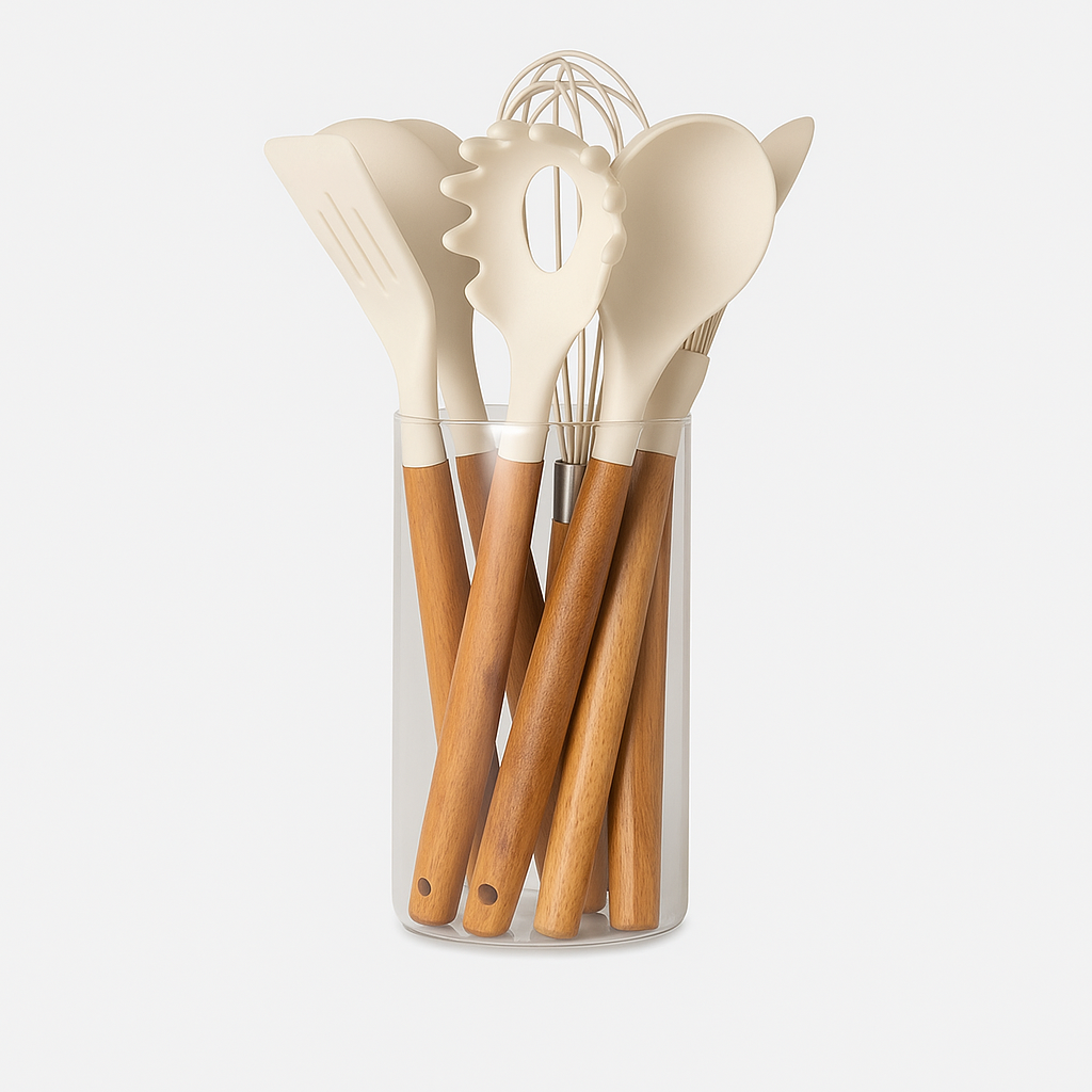 Ciroa 9 Piece Utensil Set with Glass Holder