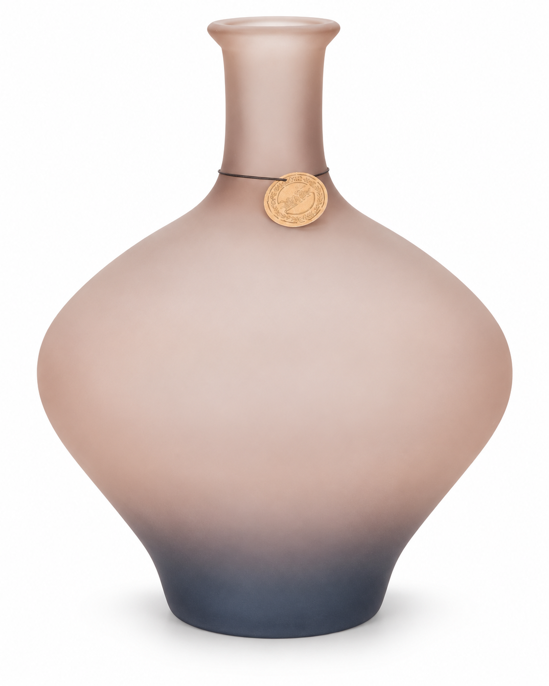 Frosted Ombré Glass Decorative Vase