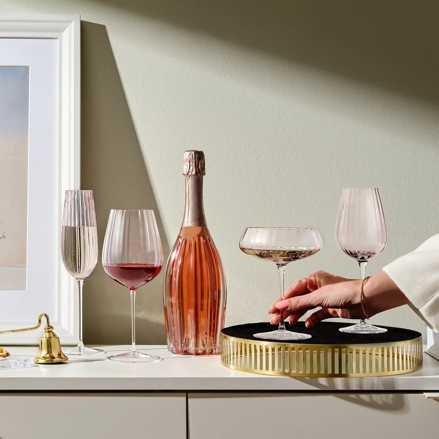 Round Up Dusty Rose Set of 2 Champagne flute