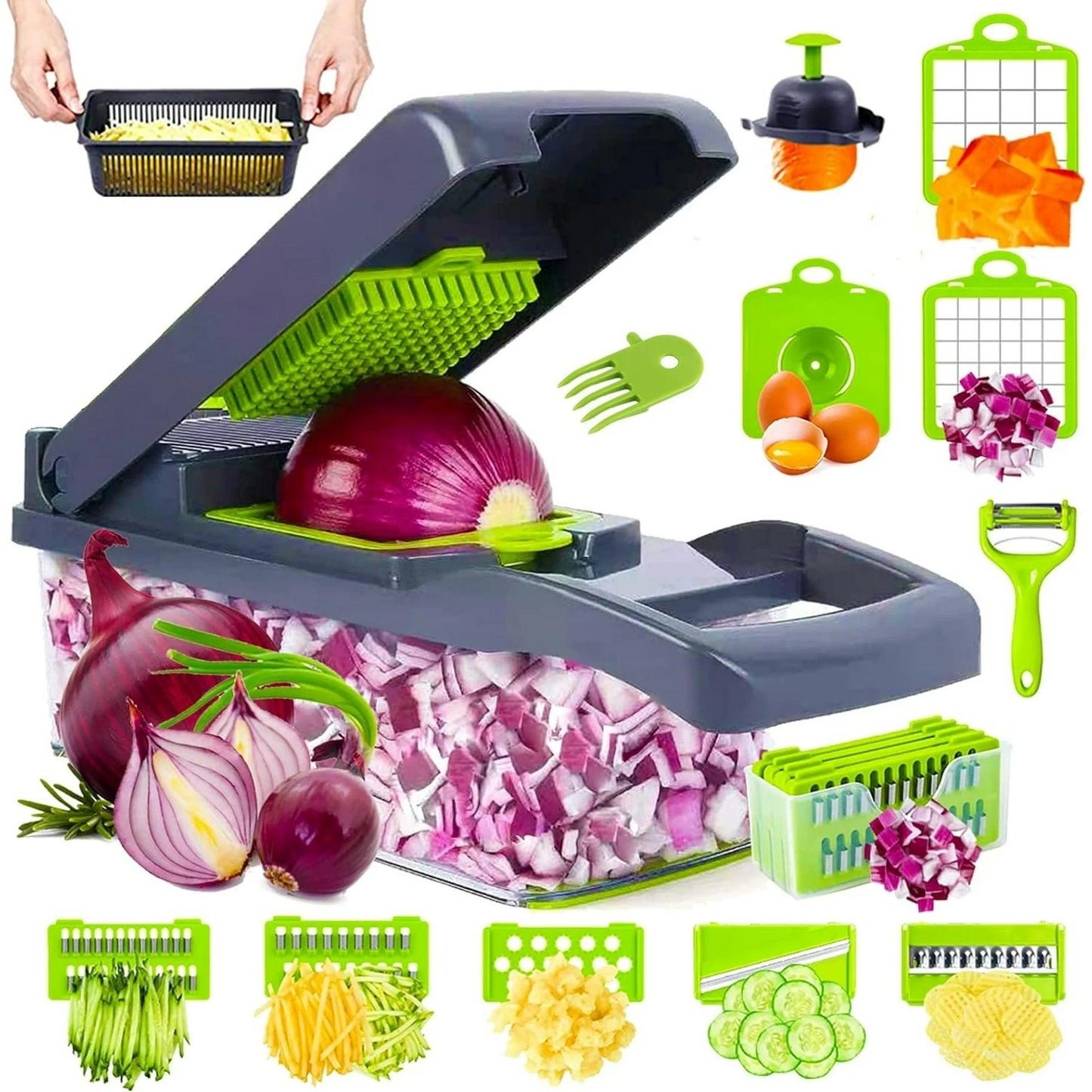 Bralo Vegetable 15 piece Vegetable Chopper