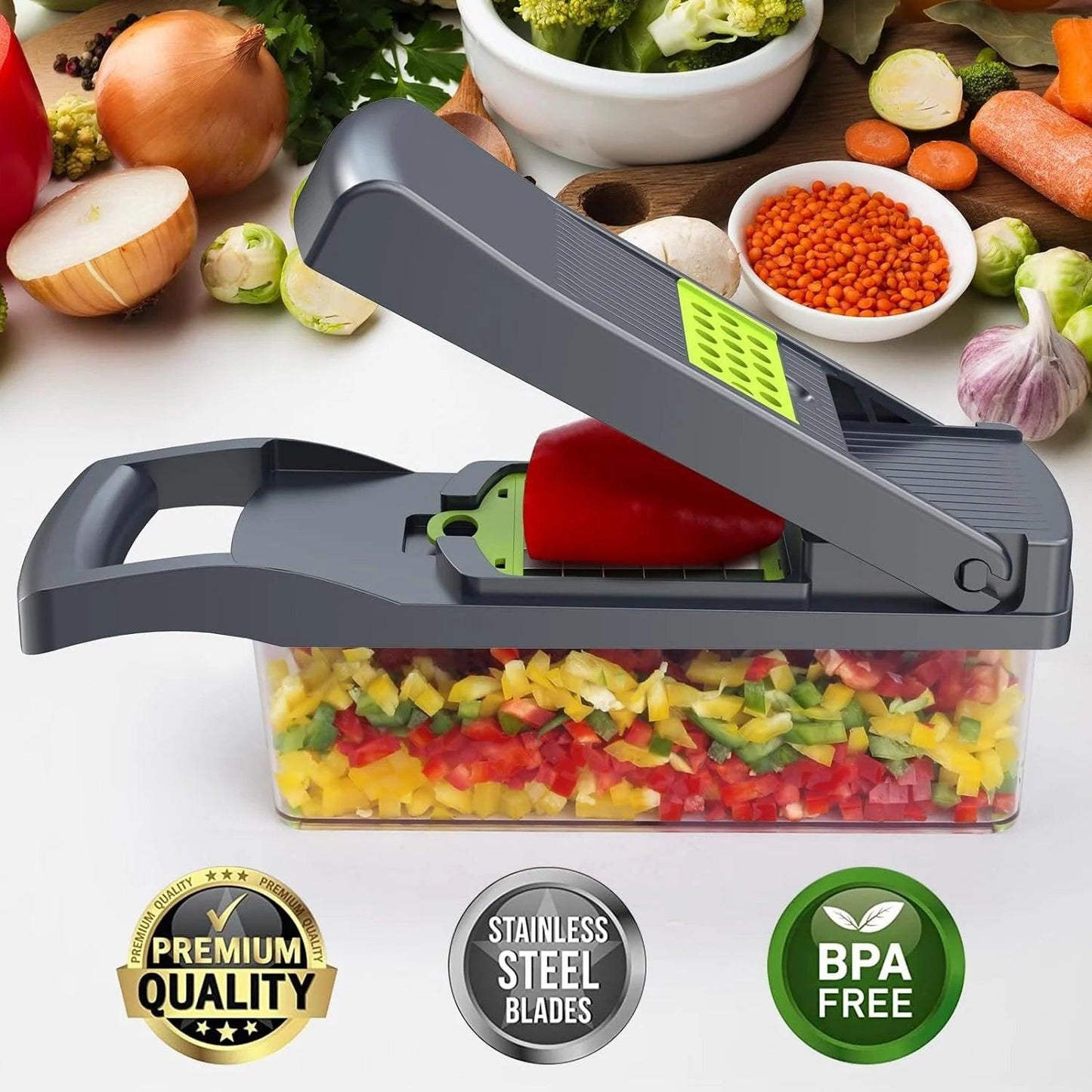 Bralo Vegetable 15 piece Vegetable Chopper