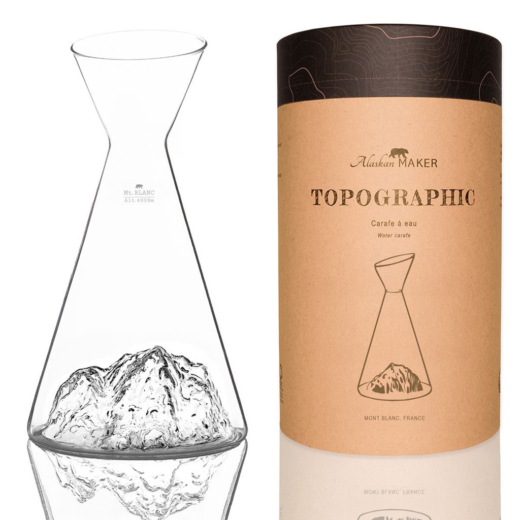 Alaskan MAKER TOPOGRAPHIC Water Pitcher Mont Blanc
