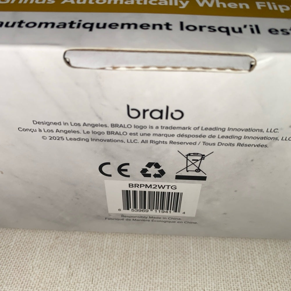 Bralo Automatic Electric Salt & Pepper Mills White LED Lights