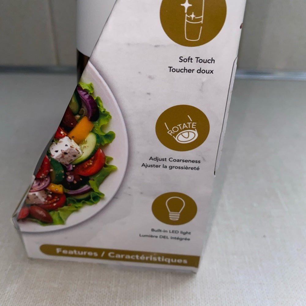 Bralo Automatic Electric Salt & Pepper Mills White LED Lights