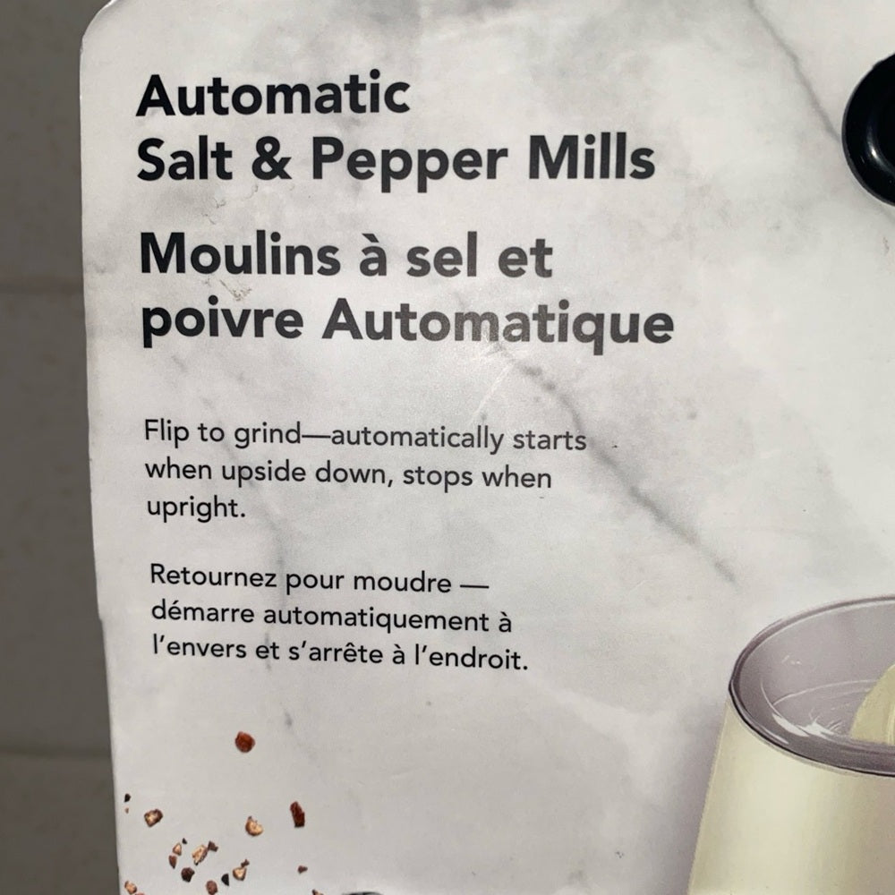 Bralo Automatic Electric Salt & Pepper Mills White LED Lights