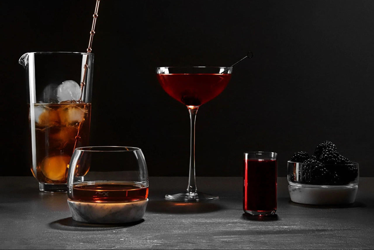 Some glasses hold a drink.
These hold the whole evening.