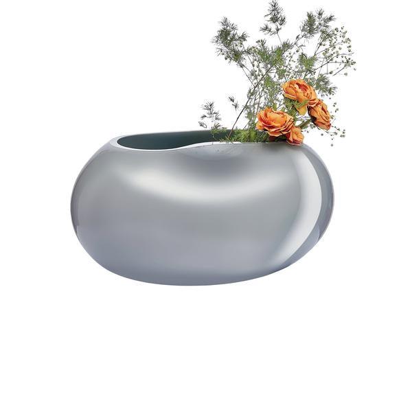 Satin Vase Small Opal Grey