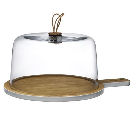 Gazebo Cake Dome Clear with Wooden Base