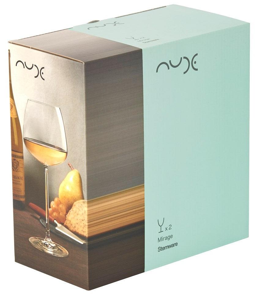 Mirage Set of 2 White Wine Glasses in box