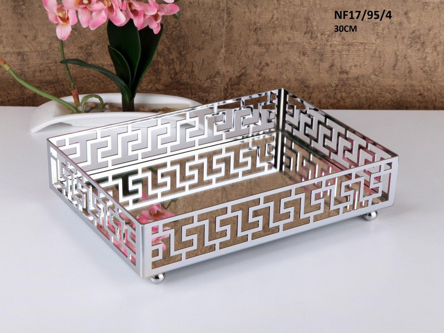 Decorative Mirror Metal Tray  