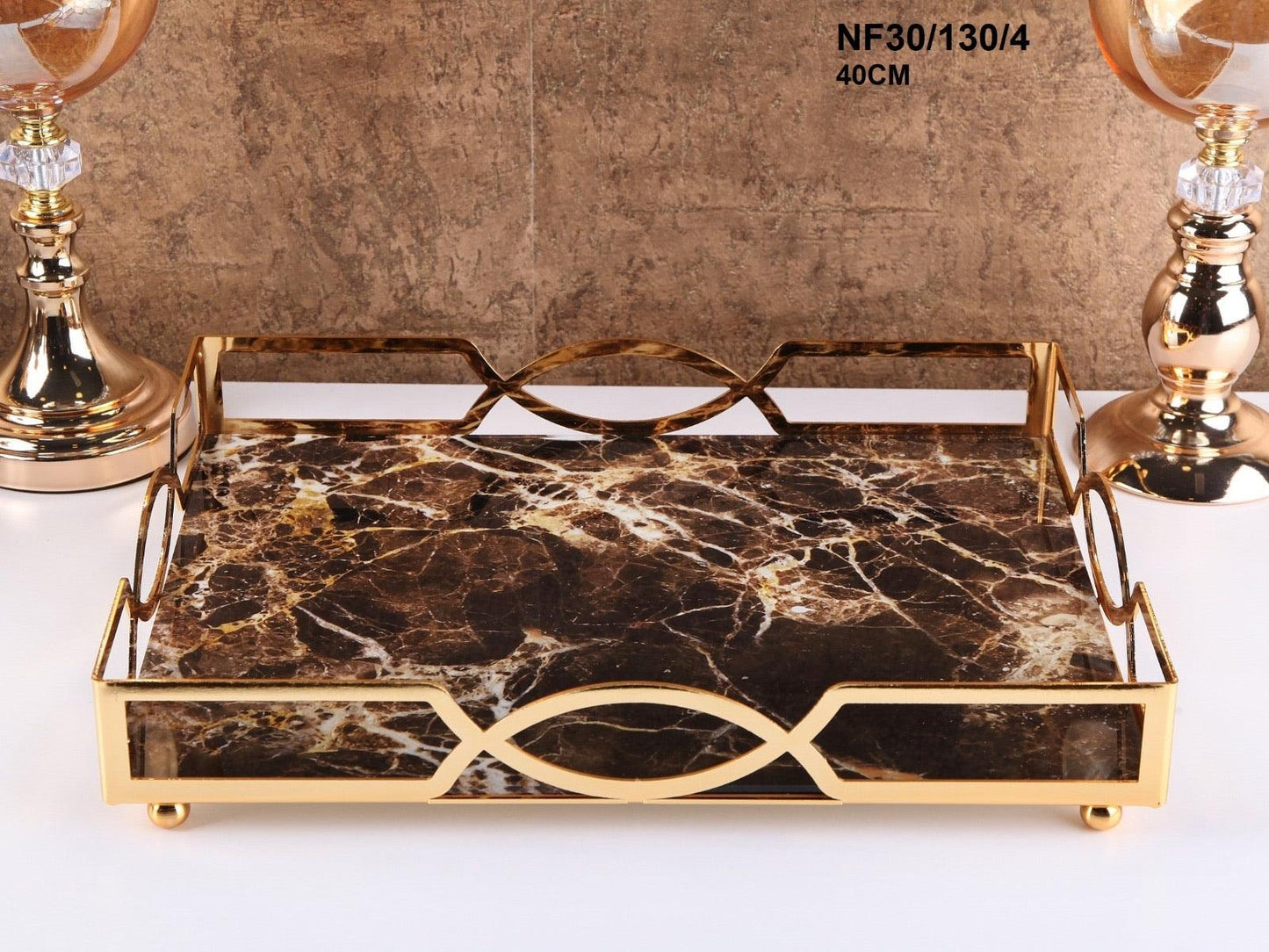 Decorative Marble Base Tray