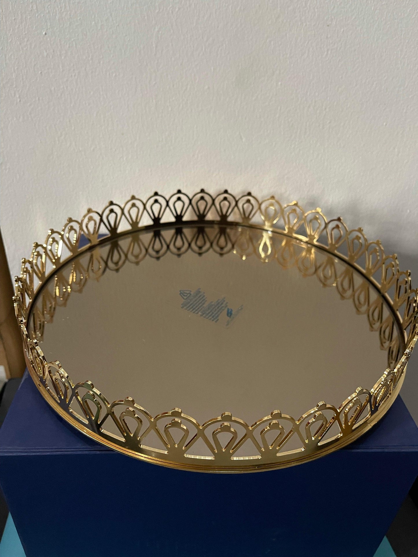 Round Mirror Metal Tray  