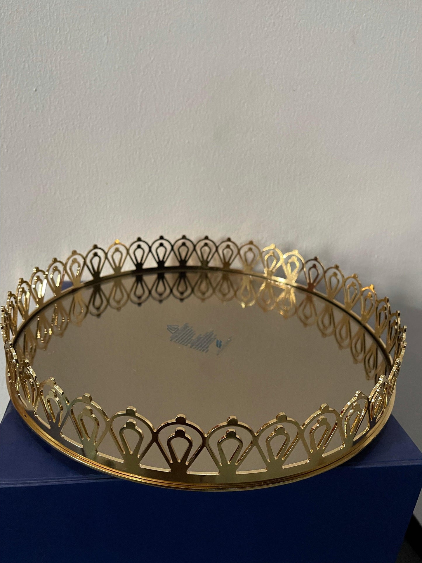 Round Mirror Metal Tray  