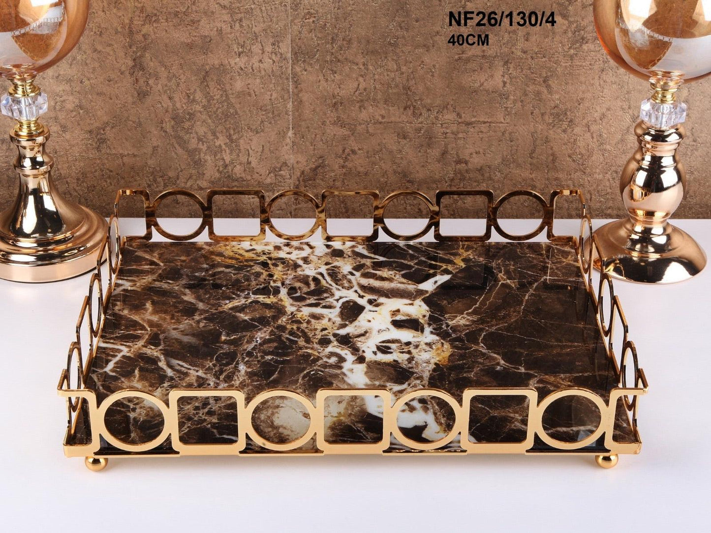 Decorative Marble Base Tray