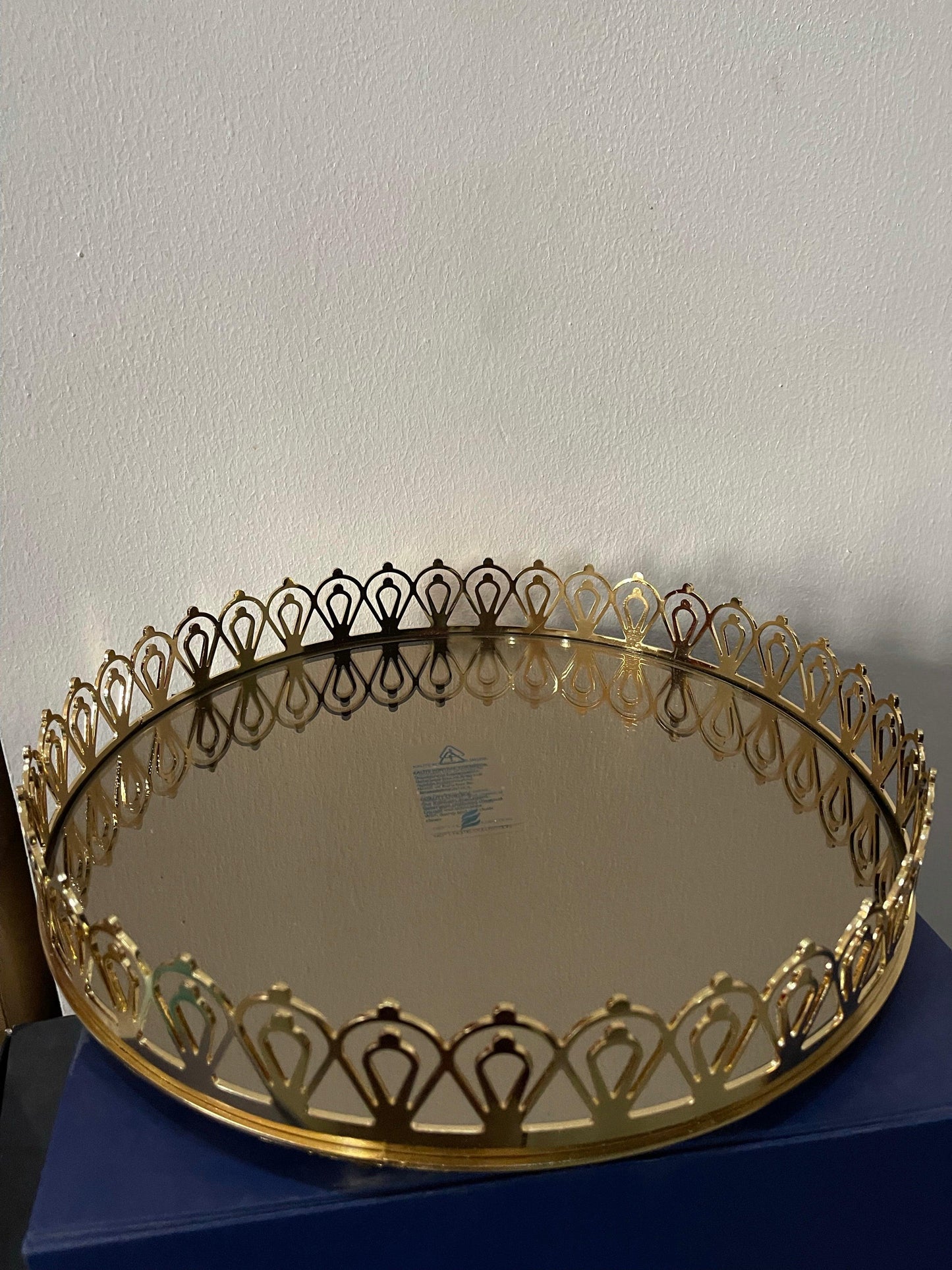 Round Mirror Metal Tray  