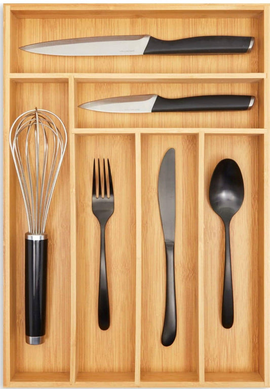 Bamboo Flatware Tray